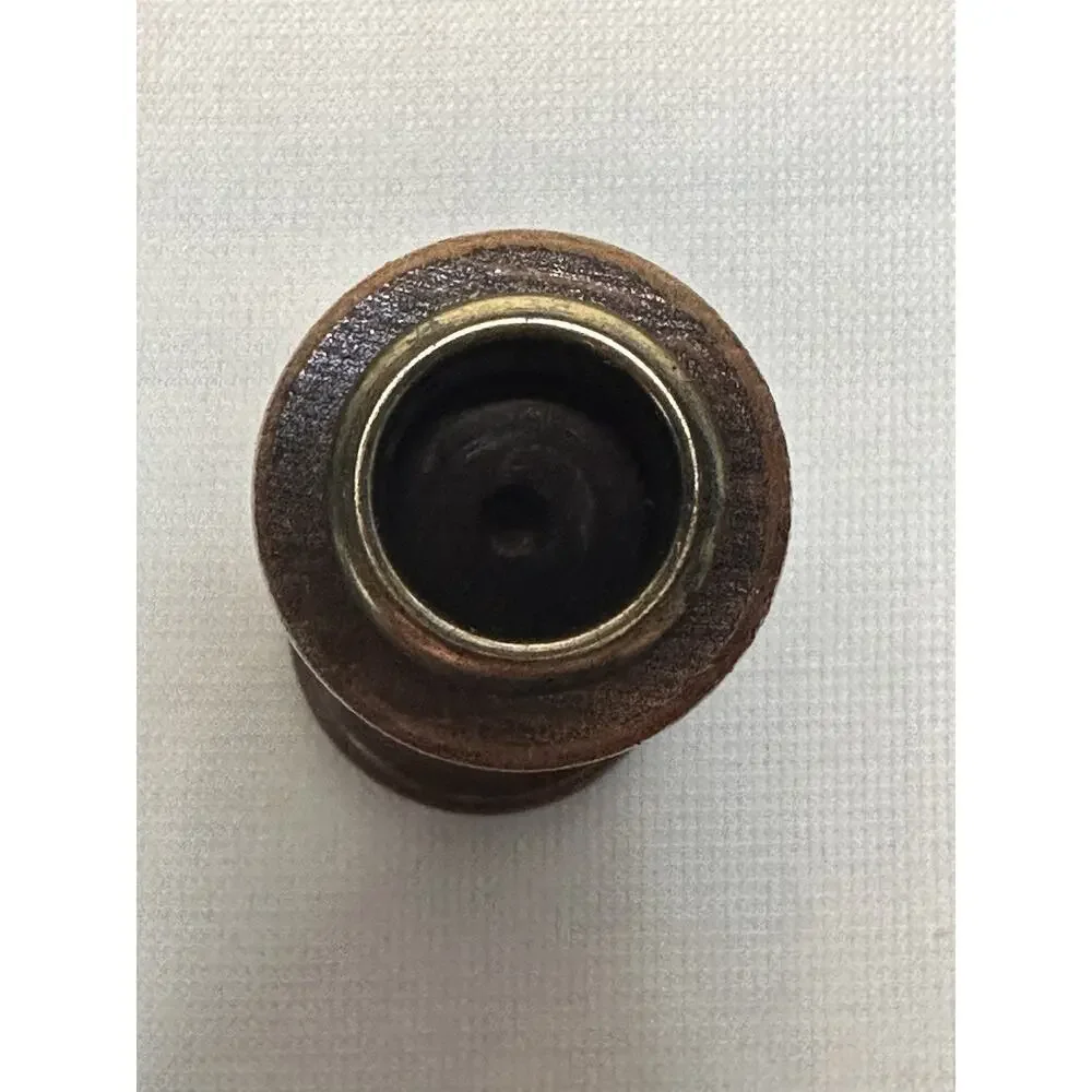 Vintage MCM Myrtle Wood Candlestick Holder Hand-Turned Mid Century 7